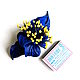 The flower brooch for the Salute holiday is bright blue with contrasting stamens. Brooches. De-Si-Re. My Livemaster. Фото №6