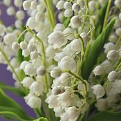 Букет белых ранункулюсов из полимерной глины. Букет ручной работы ...