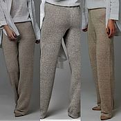 Одежда handmade. Livemaster - original item Classic trousers: :90%linen 10%elastane.Connected by car. Handmade.