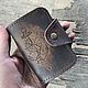 Заказать Картхолдер визитница Якорь Компас из кожи коричневый. Iron Arm Leatherworks (Екатерина). Ярмарка Мастеров. . Картхолдер Фото №3