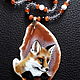 Pendant on a photo to order Who did not hide painting on a slice of agate. Pendant. juliaChernysheva. My Livemaster. Фото №6
