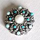 Turquoise  brooch, Vintage brooches, St. Petersburg,  Фото №1