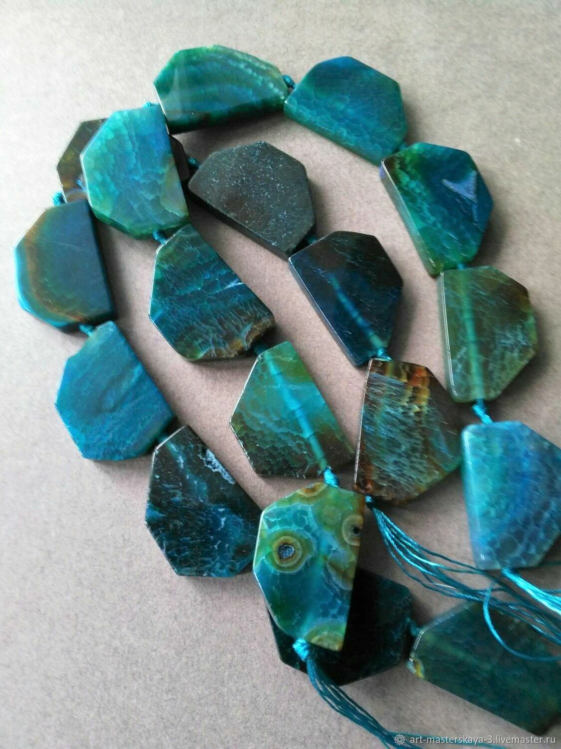 Крупные бусины агата купить в интернет-магазине Ярмарка Мастеров по ...