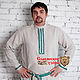 Men's linen shirt 'Alatyr' green, People\\\'s shirts, St. Petersburg,  Фото №1
