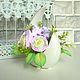 Mini-composición con Ranunculus Flores de arcilla polimérica. Composition. Olga-art-flower. Ярмарка Мастеров.  Фото №4