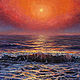 Oil painting 'Sunset on sea', seascape, Pictures, Nizhny Novgorod,  Фото №1