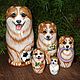 Matryoshka Dog Family Corgi, Dolls1, Zmeinogorsk,  Фото №1