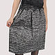 Black and white cotton classic MIDI skirt. Skirts. Yana Levashova Fashion. Online shopping on My Livemaster.  Фото №2