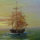 Картина море, морской пейзаж, холст, масло, 60х90 см. Парус надежды. Картины. 'Живая палитра' Ольги Тикуновой. Ярмарка Мастеров.  Фото №5
