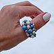 Large porcelain ring 'Bubbles.'. Rings. Mila. Online shopping on My Livemaster.  Фото №2