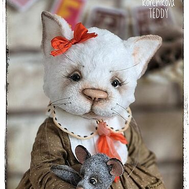 Куклы и игрушки ручной работы. Ярмарка Мастеров - ручная работа Маруся кошечка в технике тедди. Handmade.