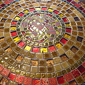 Для дома и интерьера handmade. Livemaster - original item TABLES: Wrought iron table with mosaic 