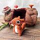 Валяные игрушки белочки в бревне. Войлочная игрушка. Шерстяной зоопарк (woolzooru). Интернет-магазин Ярмарка Мастеров.  Фото №2