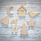 Toys on the Christmas tree wooden Christmas toys set of Christmas pendants, Blanks for decoupage and painting, Brest,  Фото №1