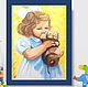 Картина в детскую Любимый щенок, картина маслом. Картины. Картина для вас от GV(ДжиВИ). Интернет-магазин Ярмарка Мастеров.  Фото №2