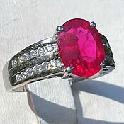 Украшения handmade. Livemaster - original item Ring with natural ruby blood red 
