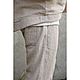 Заказать Брюки мужские из крапивы Рами твил Ramie Elastic Pant 2 Beige. VÄN Studio. Ярмарка Мастеров. . Брюки мужские Фото №3