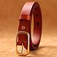 Genuine leather belt 'ISIDA' for women / Leather Belt, Straps, Moscow,  Фото №1