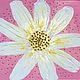 Macro picture of a daisy with rhinestones on a pink 'Row' 38h27 cm, Pictures, Volgograd,  Фото №1