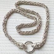 Русский стиль handmade. Livemaster - original item Sterling silver chain "Owner of taiga". Handmade.