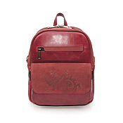 Сумки и аксессуары handmade. Livemaster - original item Backpacks: Women`s Red Veronique Fashion Leather Backpack Bag. SR29p-792. Handmade.