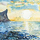 Watercolor painting Frolicking dolphins. Seascape. Pictures. Pictures for the soul (RozaSavinova). My Livemaster. Фото №4