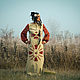 Order Native Linen Ethnic Dress «Shamanic». mongolia. Livemaster. . Dresses Фото №3