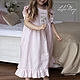 Order Personalized nightgown for girls pink cotton. Delicate Clothing Store (Daria). Livemaster. . Pajamas and robes Фото №3