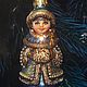 Боярышня в мехах. Елочные игрушки. Высокая мода в мире керамики (zora-style). Интернет-магазин Ярмарка Мастеров.  Фото №2