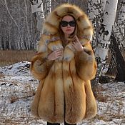 Одежда handmade. Livemaster - original item The coat of the Siberian red Fox. Hooded. Handmade.
