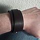 Браслет кожаный мужской широкий Гризли. Браслет-манжета. Grizzly-leather. Ярмарка Мастеров.  Фото №6