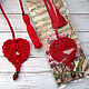 Bookmark for books Knitted heart beige. Gifts for March 8. BarminaStudio (Marina)/Crochet (barmar). My Livemaster. Фото №5