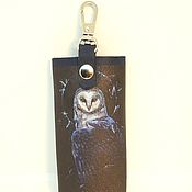 Сумки и аксессуары handmade. Livemaster - original item Leather housekeeper with owl. KM10TS33. Handmade.