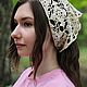 Ажурная косынка. Косынка. Летний аксессуар. Вязанная косынка, Косынки, Москва,  Фото №1