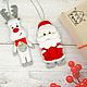 Christmas decorations out of felt. Santa Claus and animals. Ded Moroz and Snegurochka. chehovchanki. Online shopping on My Livemaster.  Фото №2