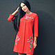 Knitted dress with hand embroidery 'Scarlet'. Dresses. KVITKA. Online shopping on My Livemaster.  Фото №2