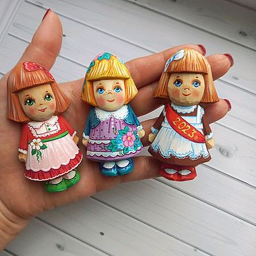 Сувениры и подарки ручной работы. Ярмарка Мастеров - ручная работа Магниты "Куколки". Handmade.