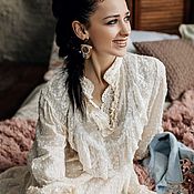 Платье "Ажурное" белое купон шитье, прованс винтаж, бохо