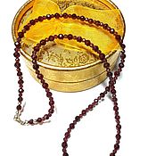 Работы для детей, handmade. Livemaster - original item Beads made of natural stones garnet Princess. Handmade.