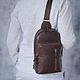 Men's leather shoulder bag ' Kortez'. Backpacks. DragonBags - Rucksack leather. My Livemaster. Фото №6