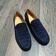 Men's loafers, genuine crocodile leather, nubuck, Loafers, St. Petersburg,  Фото №1