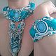 Necklace - transformer and bracelet ' azure in silver', Jewelry Sets, Blagoveshchensk,  Фото №1