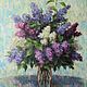 lilac. Interior oil painting on canvas, Pictures, Moscow,  Фото №1