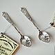 Заказать Juego de 2 cucharadas de especias de plata con grabado de iniciales. SILVER SPOONS since 1999. Ярмарка Мастеров. . Spoons Фото №3