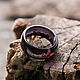 Heart Beat Black Wood and Epoxy Resin Ring. Rings. greenwood44. My Livemaster. Фото №5