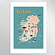 Плакат "Ирландия". Карты мира. Krackared. Интернет-магазин Ярмарка Мастеров.  Фото №2