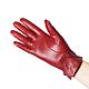 Size 7. Winter gloves made of genuine burgundy leather with decor. Vintage gloves. Butichok from N.. My Livemaster. Фото №4