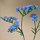Синий цветок статице, или морская лаванда из бисера, Цветы, Санкт-Петербург,  Фото №1