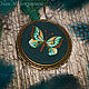 Embroidered pendant Emerald, Pendants, Moscow,  Фото №1