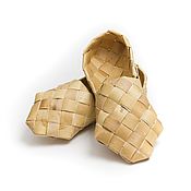 Обувь ручной работы handmade. Livemaster - original item Birch bark bast shoes 32-45 sizes. Shoes made of birch bark. Art.10001. Handmade.